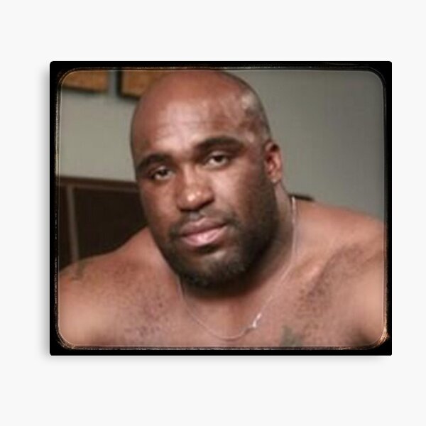 Large Black Man Bear Barry Wood from Emergency Text Message Joke Canvas Print