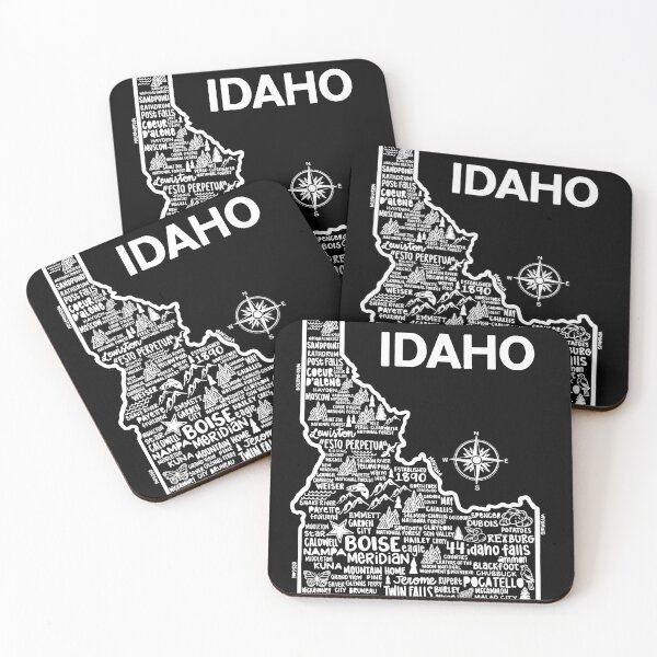 Item preview, Idaho map designed and sold by fiberandgloss.