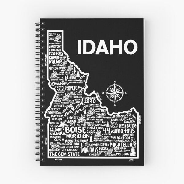 Item preview, Idaho map designed and sold by fiberandgloss.