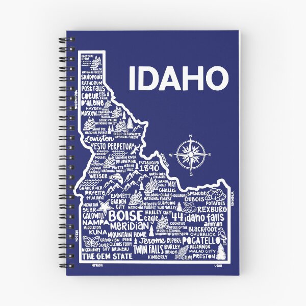 Item preview, Idaho Map designed and sold by fiberandgloss.