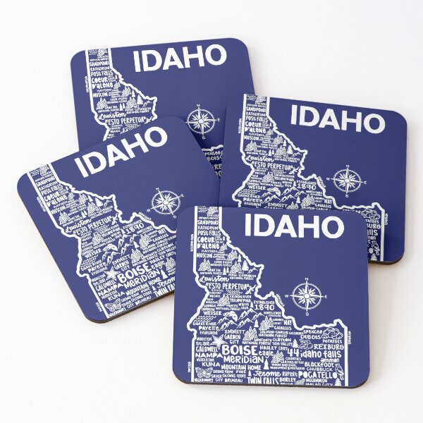 Item preview, Idaho Map designed and sold by fiberandgloss.