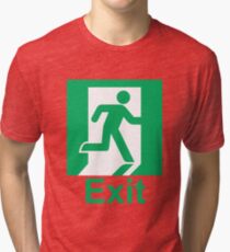 Exit sign Tri-blend T-Shirt