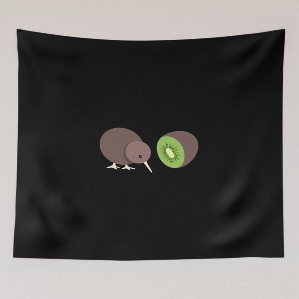 Item preview, Eat kiwi, save kiwi - Kiwi bird and kiwi fruit - no caption dark shirt designed and sold by Looking Daggers.