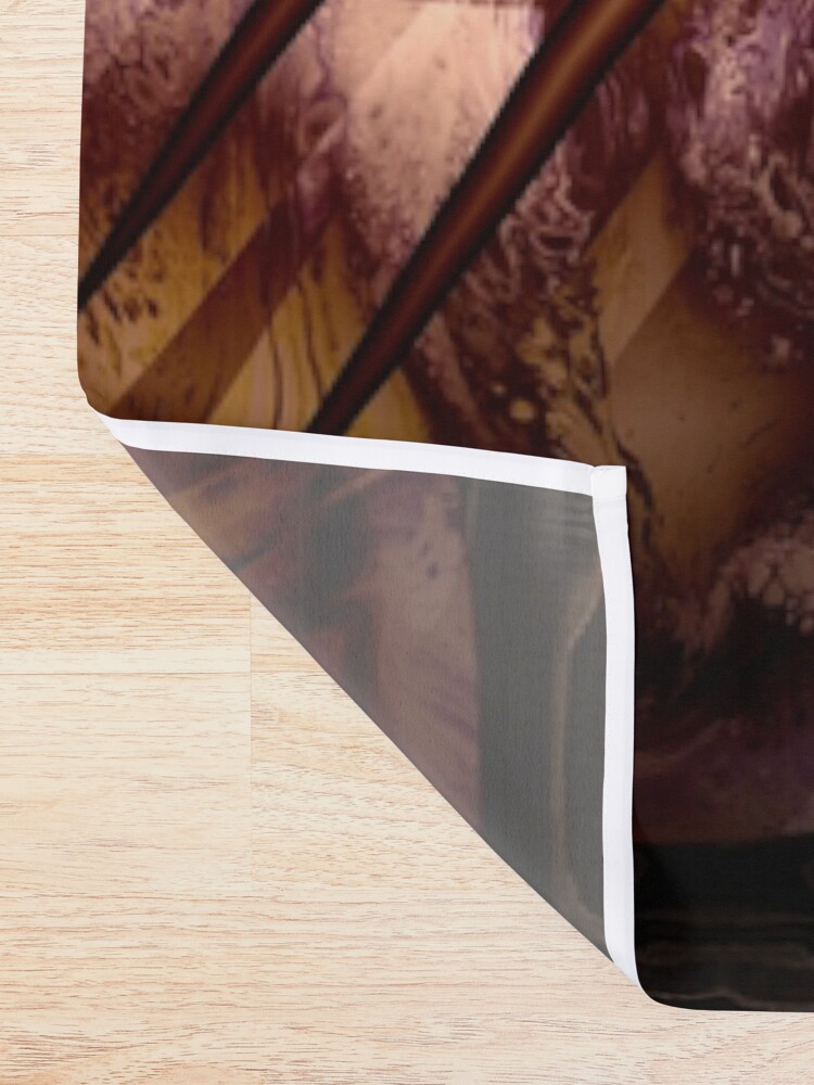 Alternate view of Copper Shield, Lightning Bolt Shower Curtain