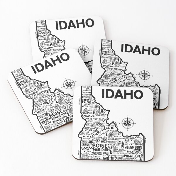 Item preview, Idaho Map designed and sold by fiberandgloss.
