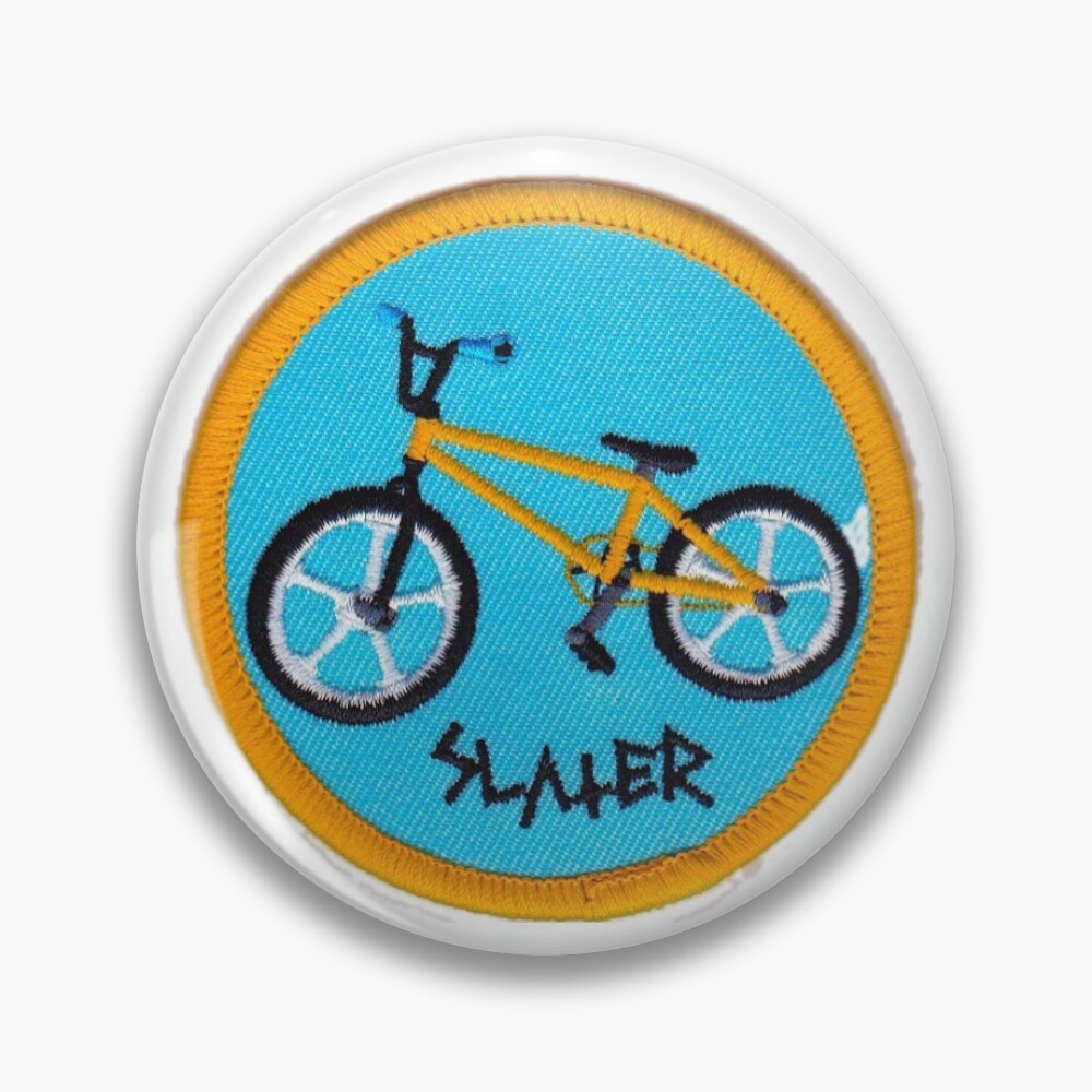 Slater Bike Patch Design Sticker for Sale by Blonded Designs