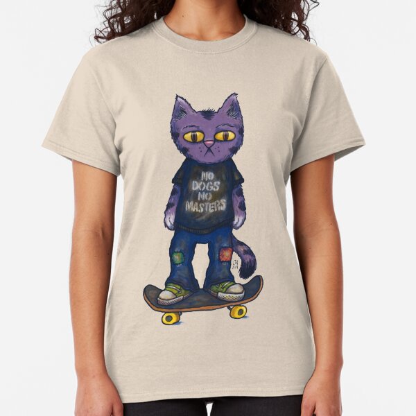 No Dogs No Masters Anarchy Cat Classic T-Shirt