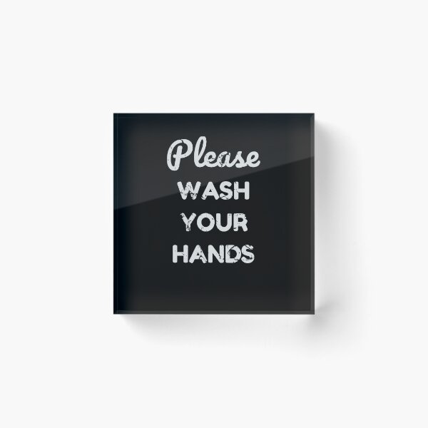 Item preview, Please wash your hands in cool distressed design designed and sold by comhra.