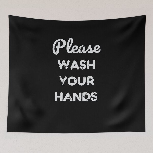 Item preview, Please wash your hands in cool distressed design designed and sold by comhra.