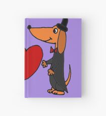 Awesome Bride and Groom Dachshund Dogs Hardcover Journal