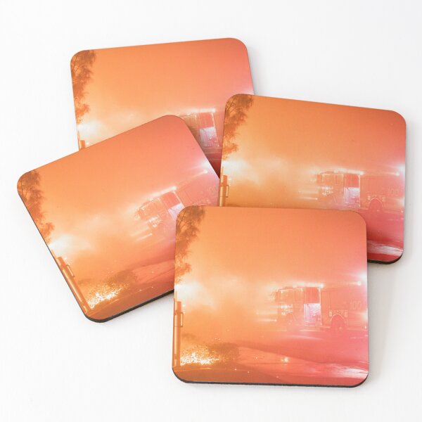 Item preview, Firefighters at California Brush Fire designed and sold by trqffic.