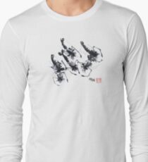 Sumi-e Shrimps represent Abundance! Long Sleeve T-Shirt