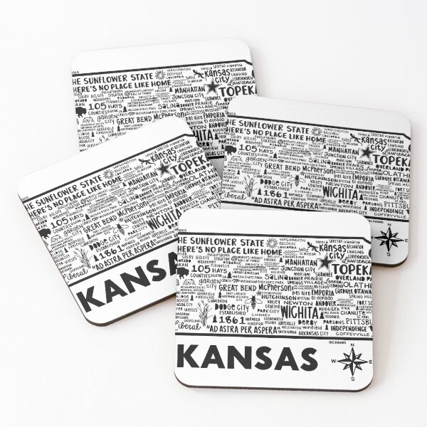 Item preview, Kansas Map designed and sold by fiberandgloss.