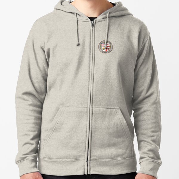 LA Rams Oversized Zip Up Hoodie - Heather Grey