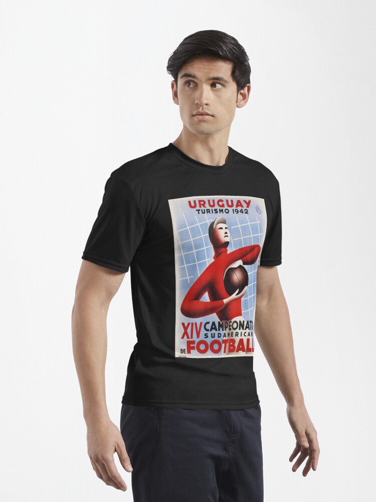 Vintage South American Football Uruguay sport travel poster  Active T-Shirt  for Sale by Glimmersmith