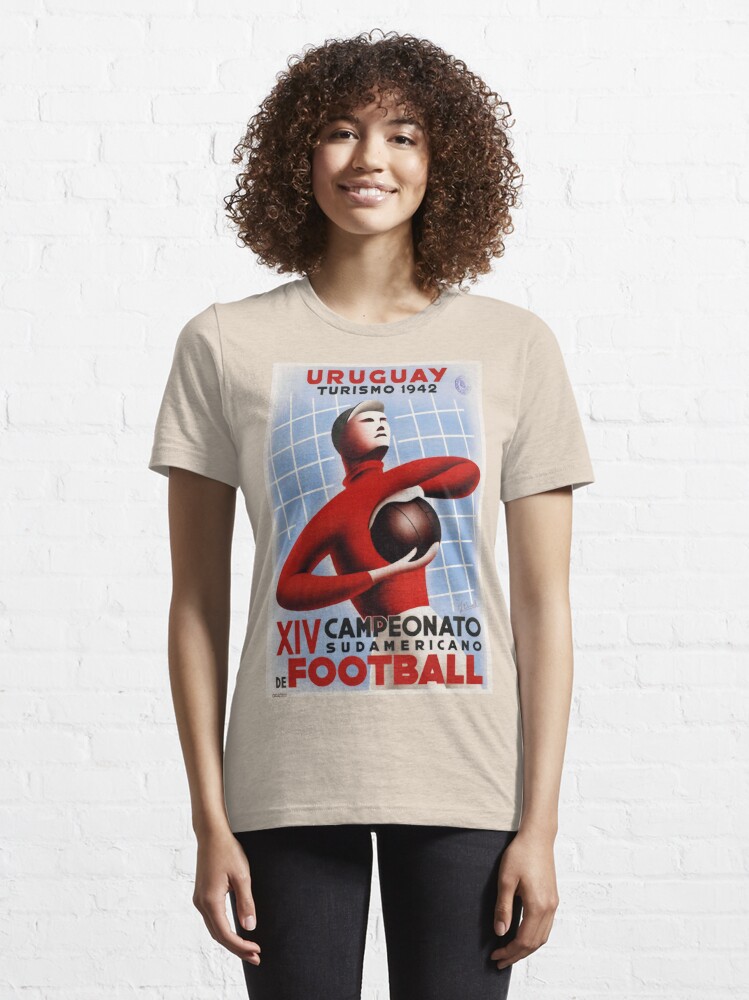 Vintage South American Football Uruguay sport travel poster  Essential T- Shirt for Sale by Glimmersmith