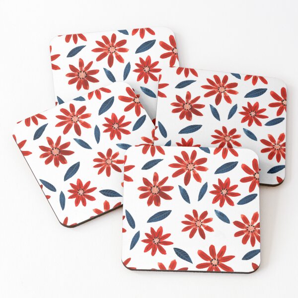 Item preview, Red daisies designed and sold by Johanne Weilbrenner.