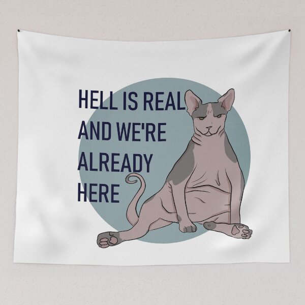 Item preview, Cat outta hell designed and sold by mercurialwitch.