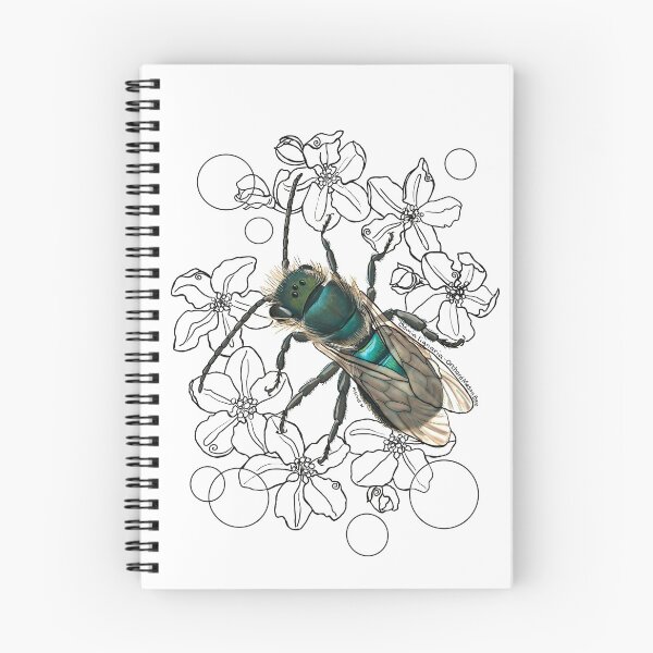 Item preview, Blue, Orchard, Mason Bee Doodle, white designed and sold by mernstw.