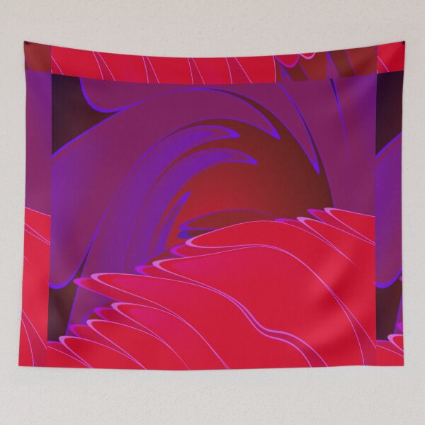 Item preview, RED WAVES with VIOLET designed and sold by Elaine Bawden.
