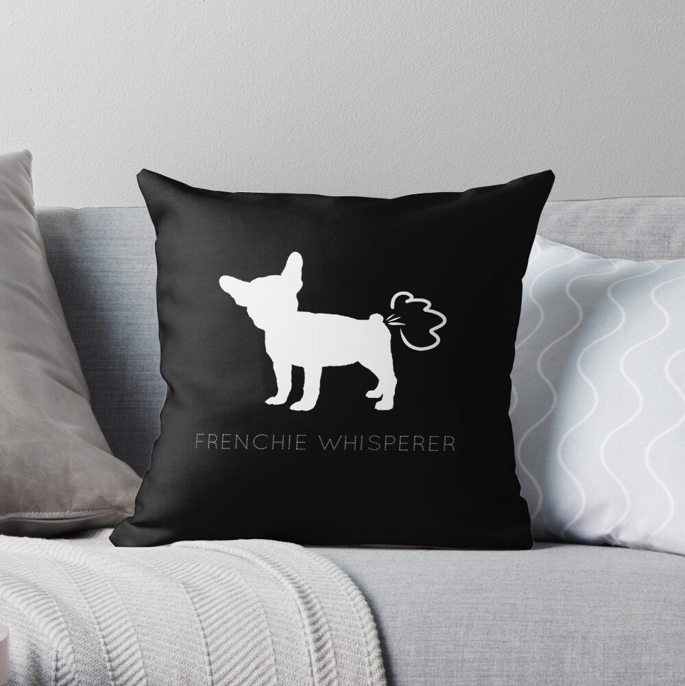 frenchie throw pillow