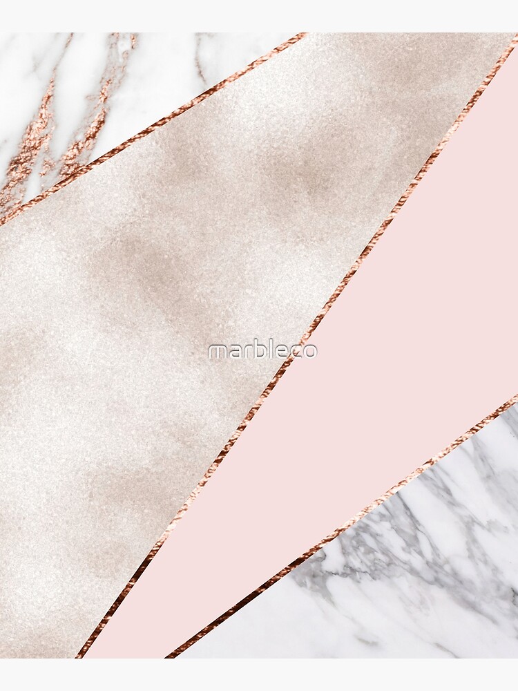 Spliced mixed rose gold marble by marbleco