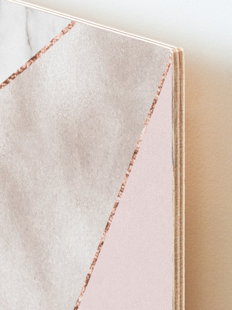 Alternate view of Spliced mixed rose gold marble Mounted Print