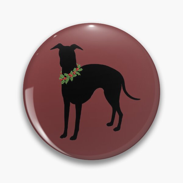Item preview, Italian Greyhound with festive holly collar Holiday design 2 designed and sold by StephJChild.