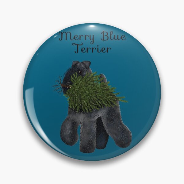 Item preview, Merry Blue Terrier (Blue Background) designed and sold by illucalliart.