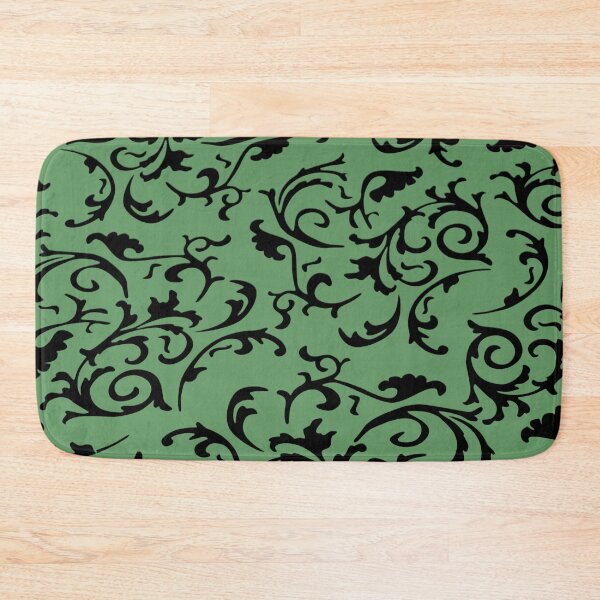 Item preview, ARABIATA 28 black green patterns Morocco Essaouira flowers leaves design arabesques scrolls decor designed and sold by dragonemma.