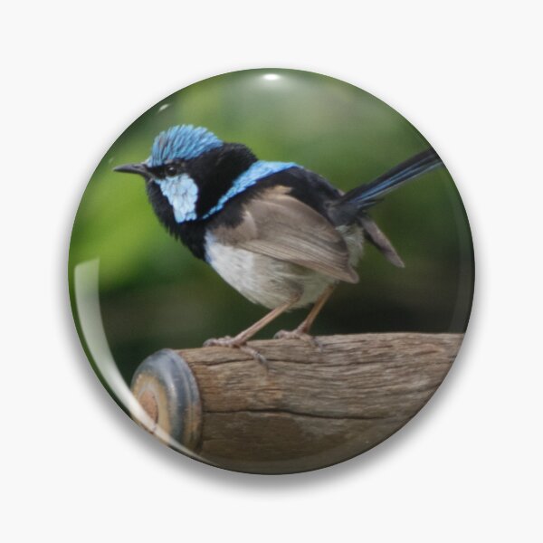 Item preview, A tiny wren on the garden fork designed and sold by Clare Colins.