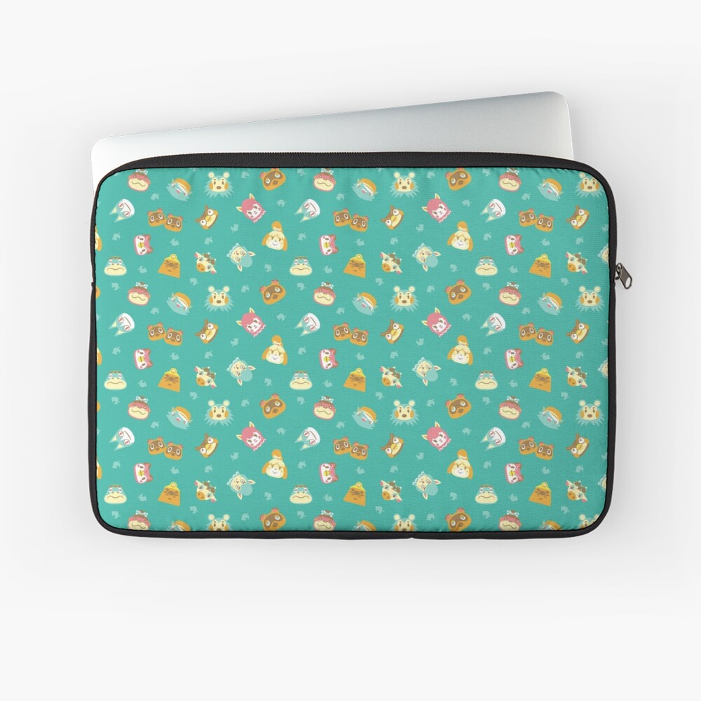 "Animal Crossing Pattern blue" Laptop Sleeve by KRaZiGLiTcH Redbubble