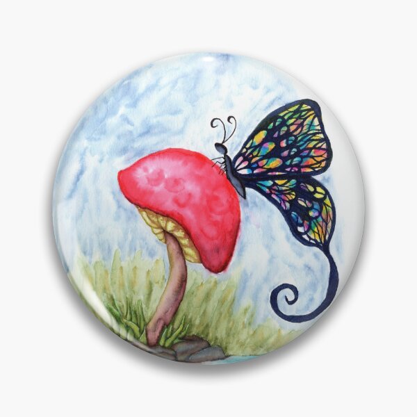 Item preview, Butterfly on a Mushroom designed and sold by LadyTaneli.