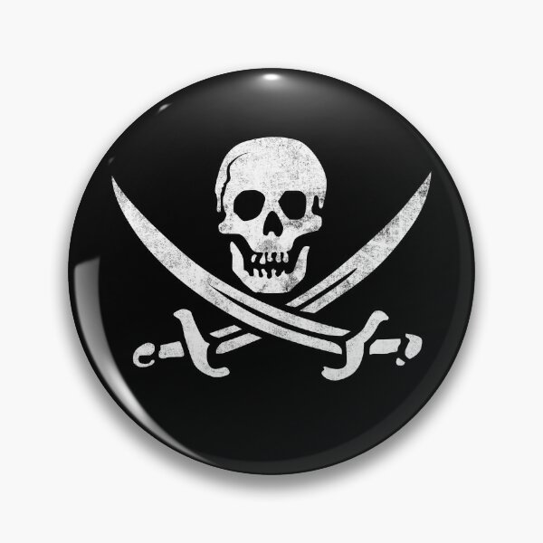 Item preview, Calico Jack Sword Pirate Flag Jolly Roger Graphic designed and sold by SpookshowDesign.