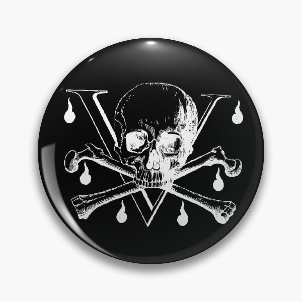Item preview, Pirate Flag Jolly Roger Skull Black Bones Blood Graphic designed and sold by SpookshowDesign.