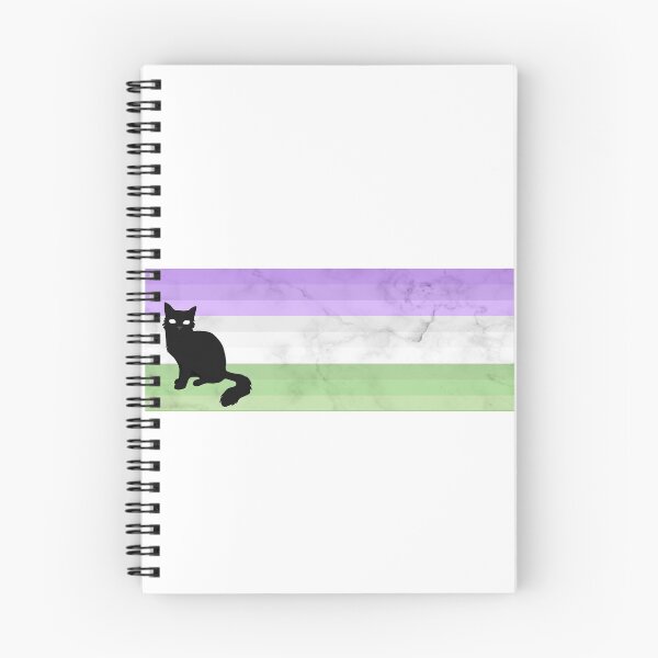 Item preview, Marble Genderqueer Pride Flag Cat designed and sold by LexLokiy.