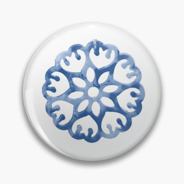 Item preview, STELLA 8 blue star flower round circle white mandala hearts stripes jewel designed and sold by dragonemma.