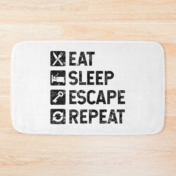 Item preview, Eat Sleep Escape Repeat - Escape Room Game - Distressed design designed and sold by EstelleStar.