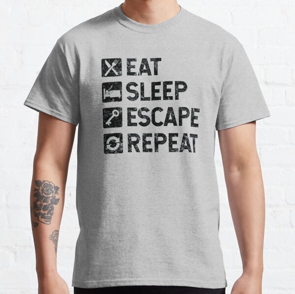 Eat Sleep Escape Repeat - Escape Room Game - Distressed design Classic T-Shirt
