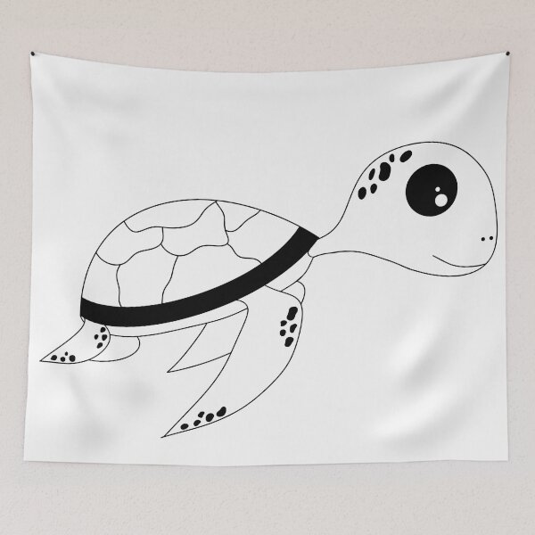 Item preview, Sea Turtle Line Art designed and sold by FloWynn.