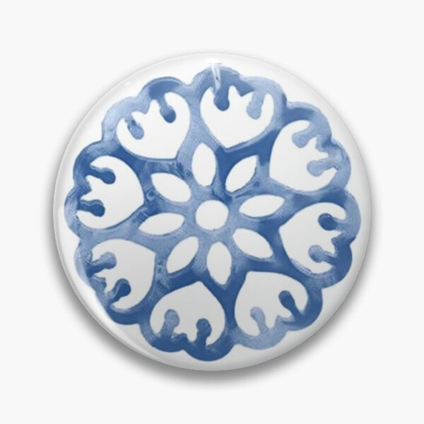 Item preview, STELLA 10 blue star flower round circle white mandala hearts stripes jewel designed and sold by dragonemma.