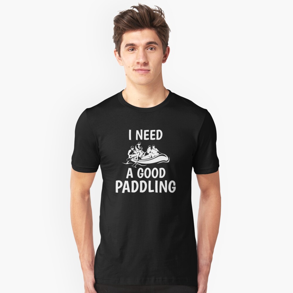 "Funny River Rafting, Paddle Raft Design" T-shirt by ...