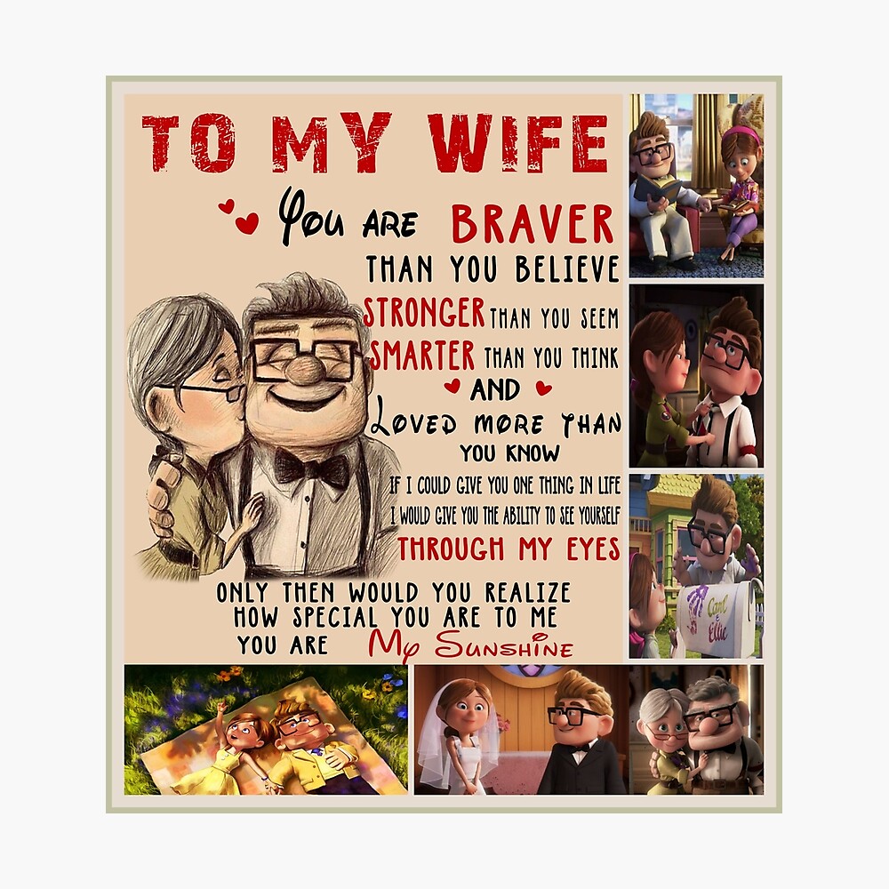 Fleece Blanket Details about   Carl & Ellie To My Wife You're Braver Than You Believe Quilt 