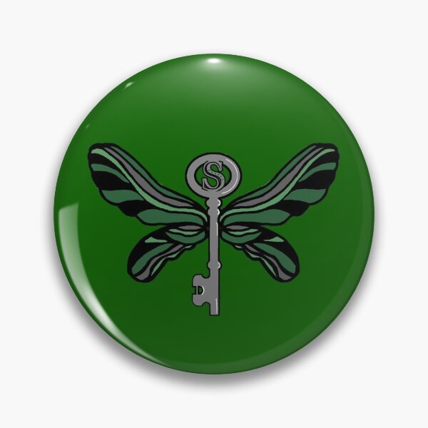Item preview, green and silver winged key designed and sold by ZombieKittay.