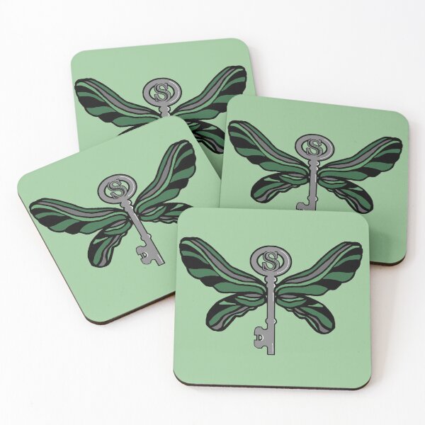 Item preview, green and silver winged key designed and sold by ZombieKittay.
