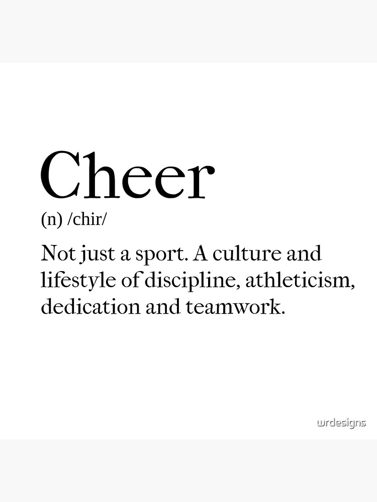 "The Definition of Cheer" Throw Pillow for Sale by wrdesigns Redbubble