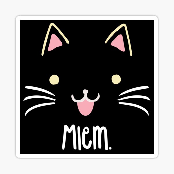 Cute Kitty Cat Mlem Sticker
