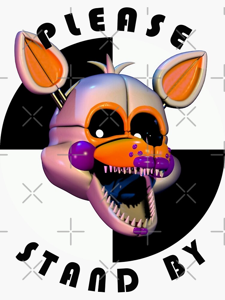 Fnaf World Foxy Stickers Redbubble - chris afton roblox decal