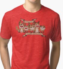 Camiseta de tejido mixto Gatos contra el imperialismo