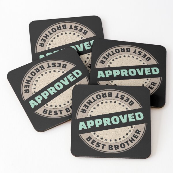 Item preview, Best brother, approved rubber stamp designed and sold by NerdySherds.